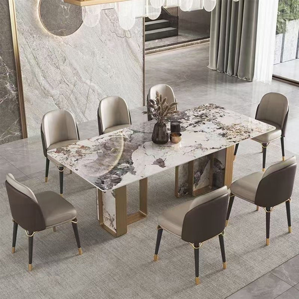 rectangle marble dining table
