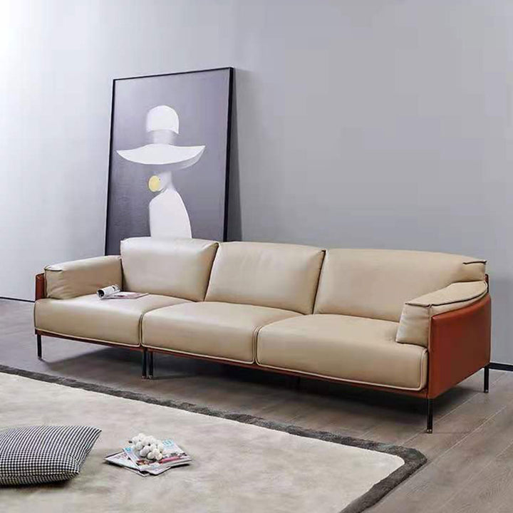 genuine leather sofa bed