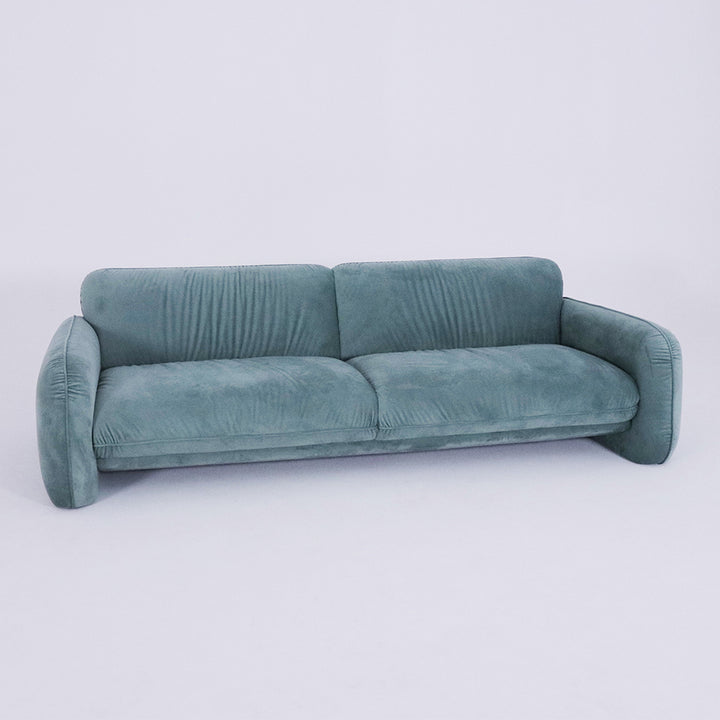 blue velvet fabric sofa