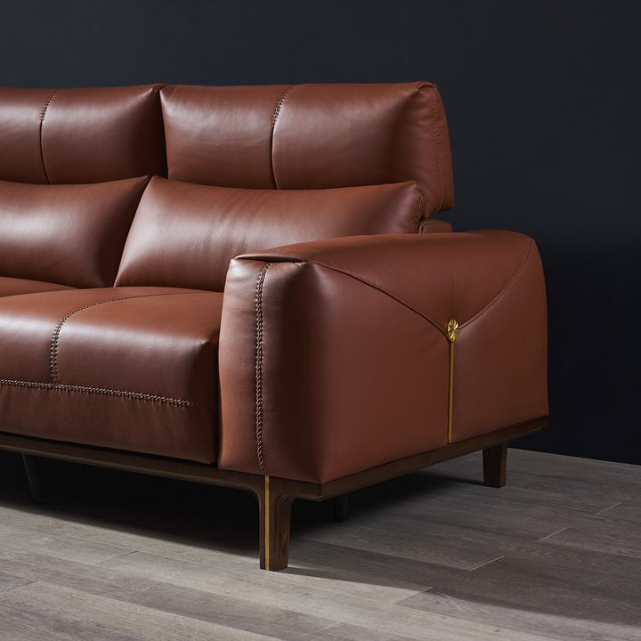 luxury leather 3 seat sofa