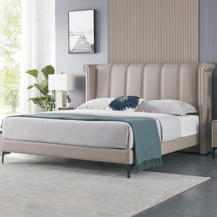 twin bed upholstered
